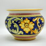 Portavaso decoro rosone blue