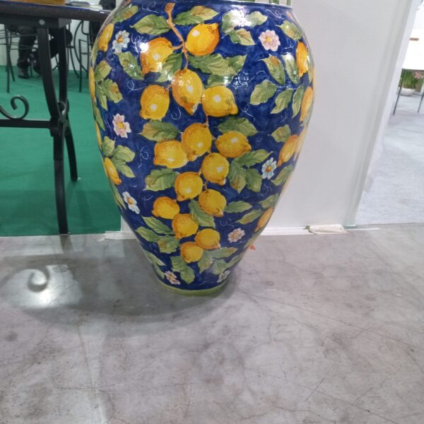 Giara decoro limoni blu